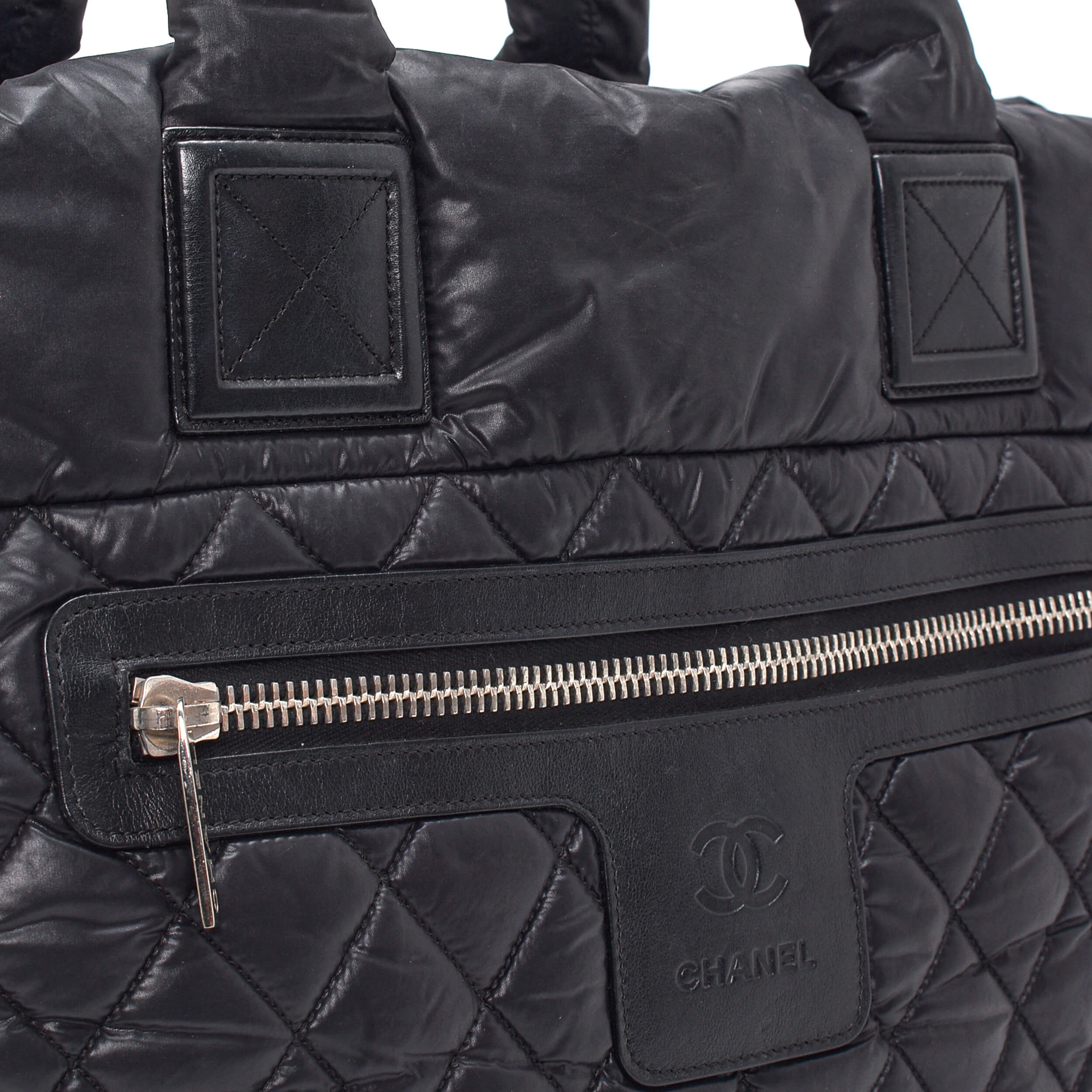 Chanel - Black Quilted Nylon & Leather Cocoon Bag